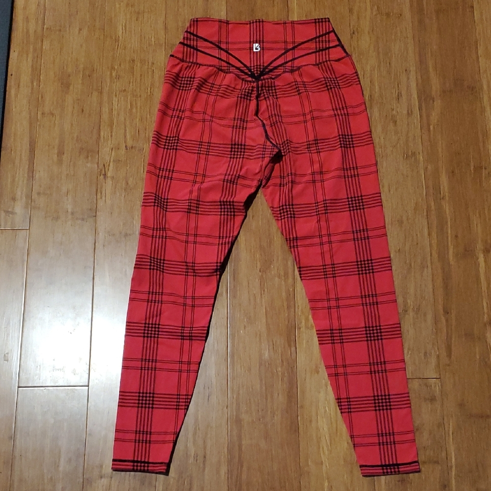 BuffBunny Red Plaid Leggings